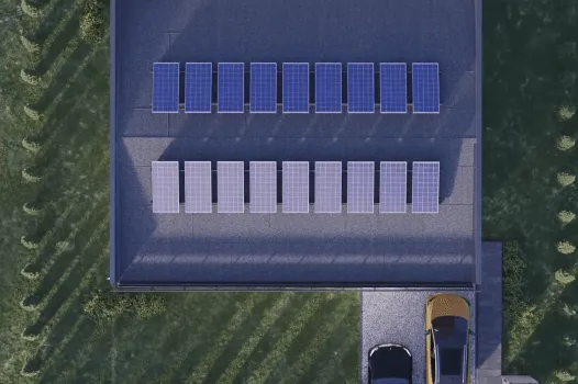 3D house with PV panels